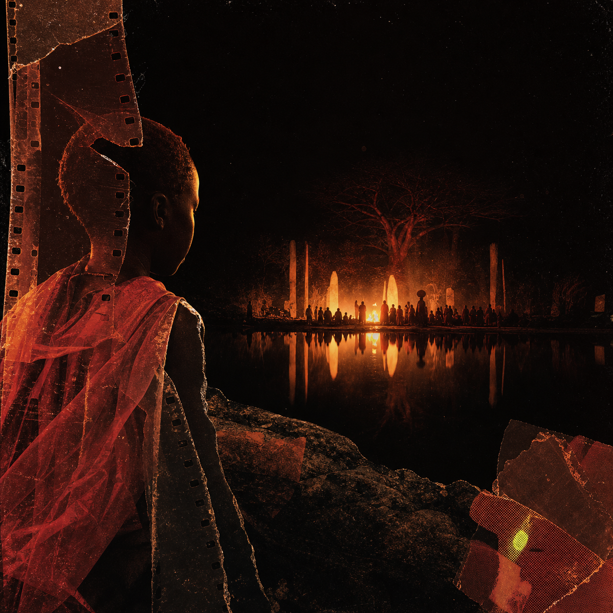 Children Of The Ore concept art showing a child in a mineral landscape