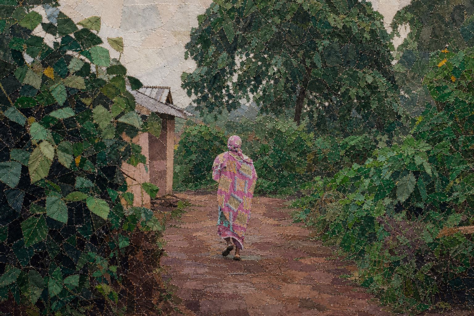 AI art reimagining a rain path photograph